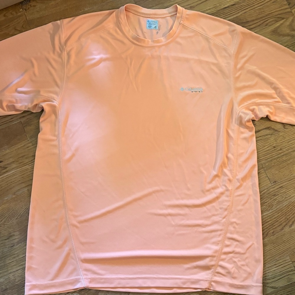 Columbia PFG Orange T Shirt Size M Bass Fish Graphic Men’s Fishing